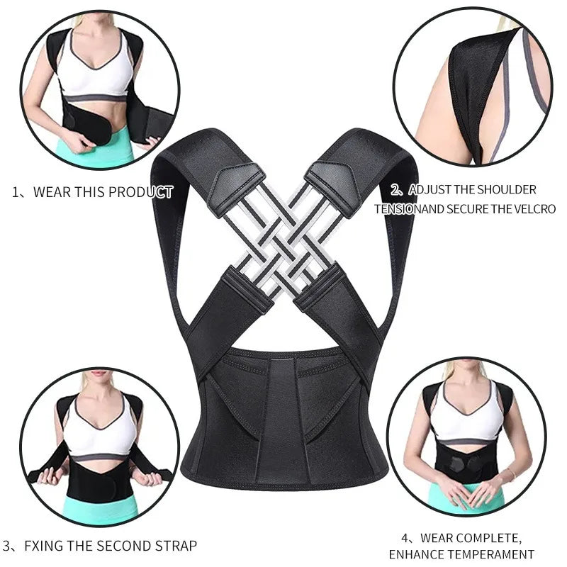 Back Posture Corrector - Adjustable Spine & Shoulder Support